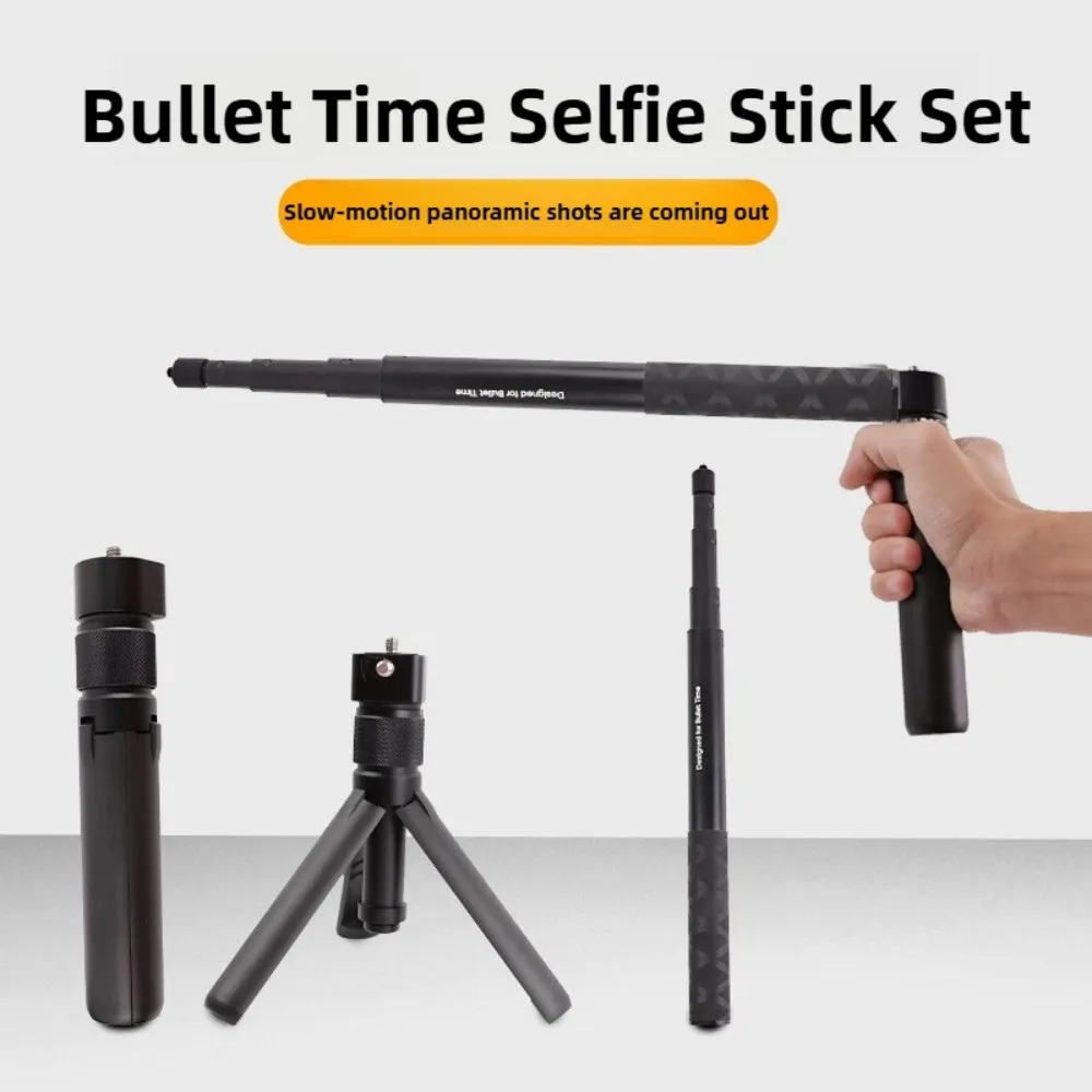 Фото Штатив-монопод для селфи с функцией Bullet Time для панорамных экшн-камер Insta360 X5 X4 Air X3 / DJI Osmo 360, портативная настольная вращающаяся подставка №5