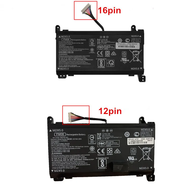 

Genuine FM08 OEM Laptop Battery Notebook For HP Omen 17-AN013TX 17-AN014TX 17-an015ng HSTNN-LB8A HSTNN-LB8B 922976-855 TPN-Q195