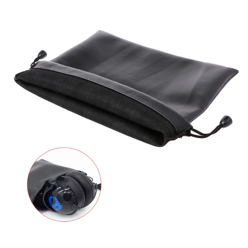 

Soft Headphone Leather Storage Bag Waterproof Protective for CASE for Large Size Headband Headphone Accessories
