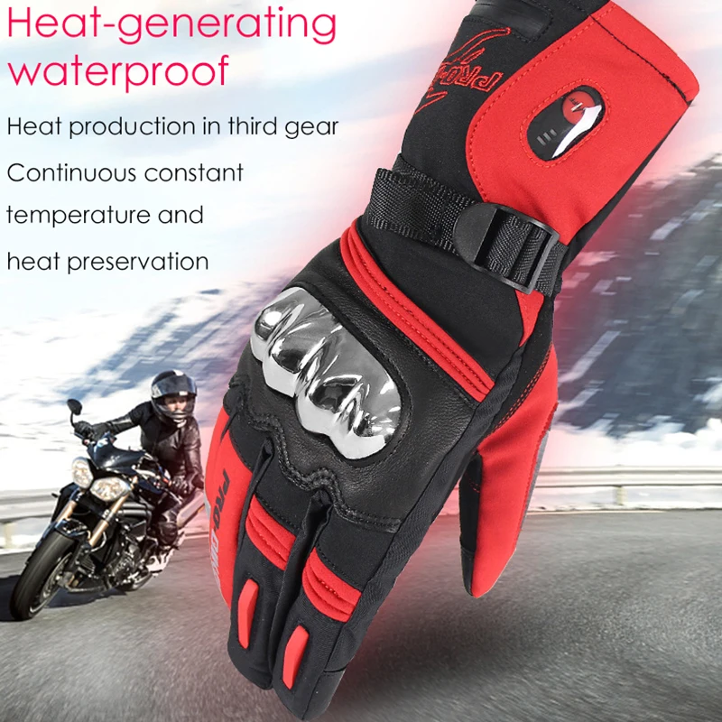 

Мотоциклетные Нескользящие перчатки с подогревом, водонепроницаемые, перезаряжаемые