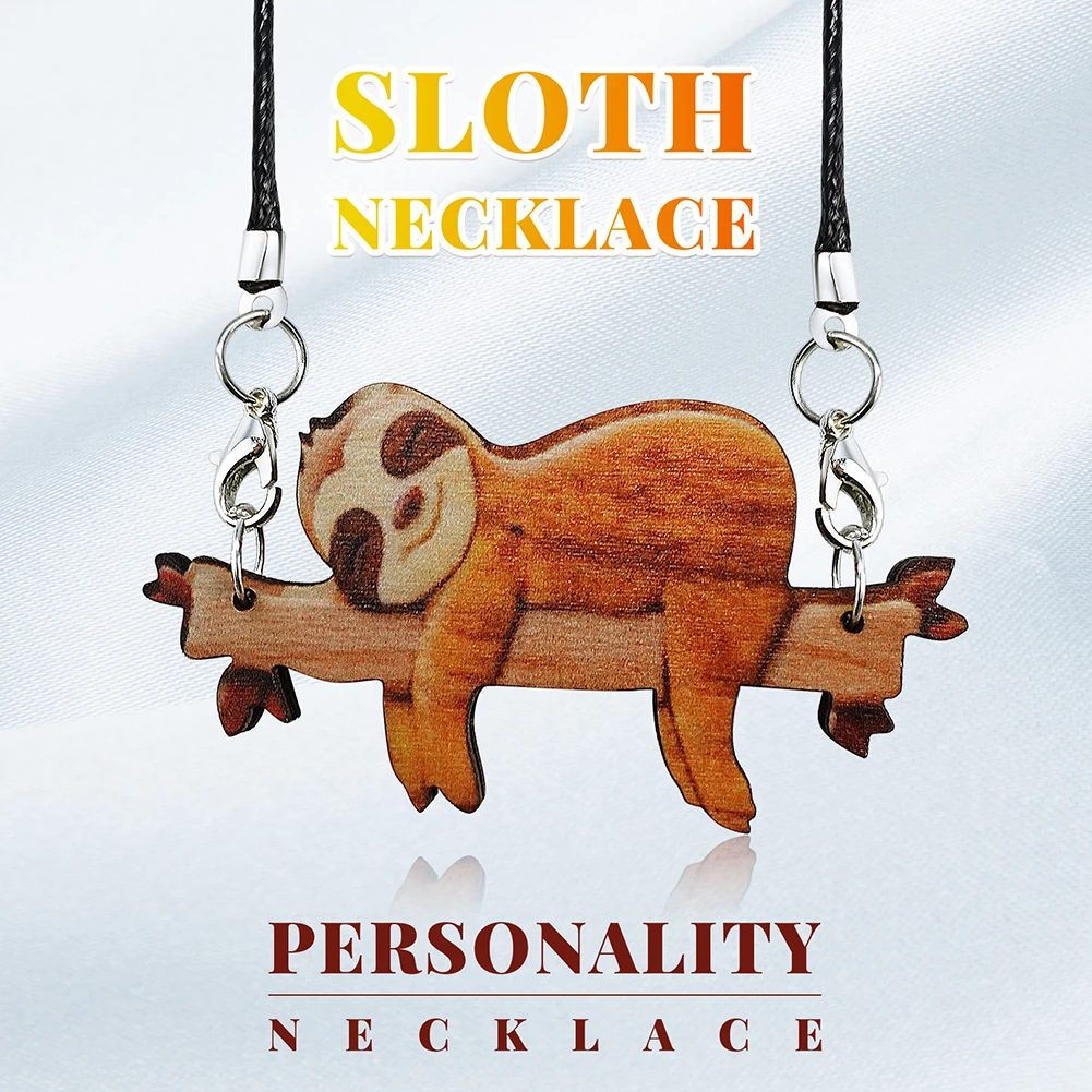 

New Auto Rearview Mirror Pendant Wooden Lazy Sloth Interior Hanging Ornaments Auto Styling Decoration Fragrance Car Accessories