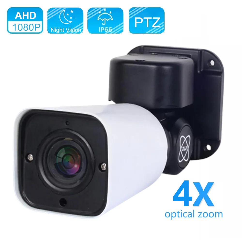 Наружная HD 2MP Bullet PTZ Camera Pan Tilt 4X Optical Zoom Водонепроницаемая IP66 IR 50M AHD/TVI/CVI/CVBS 4in1 Камера