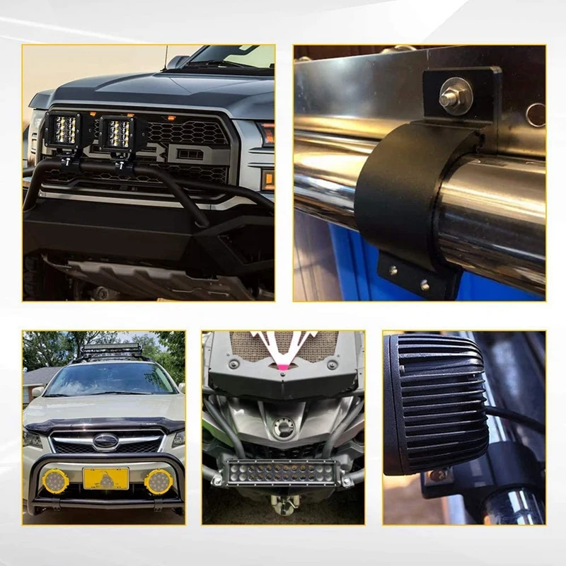New2x 2 5 дюйма 69-71 мм Bull Bar Roll Cage Mount Кронштейн Зажимы Светодиодный рабочий светильник