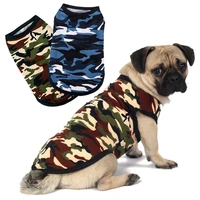 pet cotton vest multicolor cartoon sports camouflage t shirt dog casual navy suit cat dog clothes spring and summer