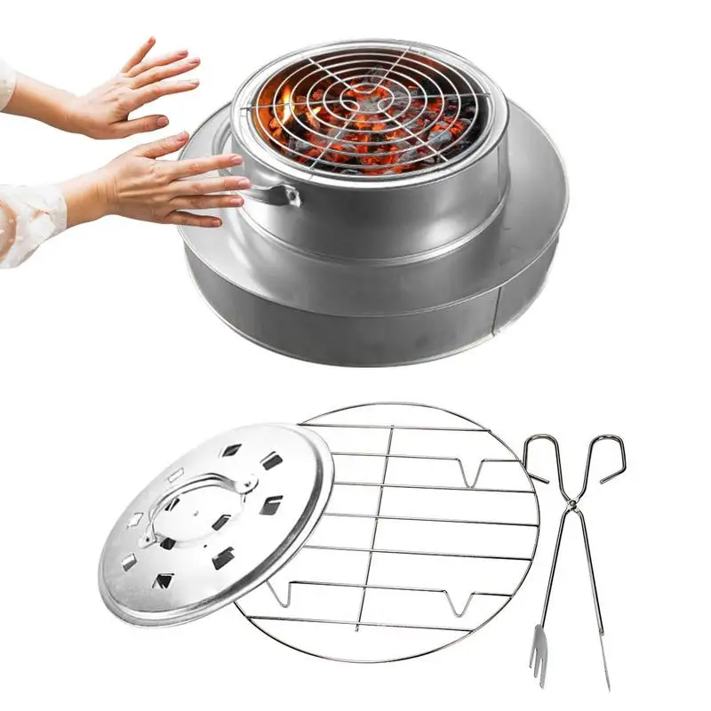 

Wood Burning Fire Pit Outdoor Home Stainless Steel Smokeless Campfire Durable And Portable Cooking Compatibility Stove Bonfire