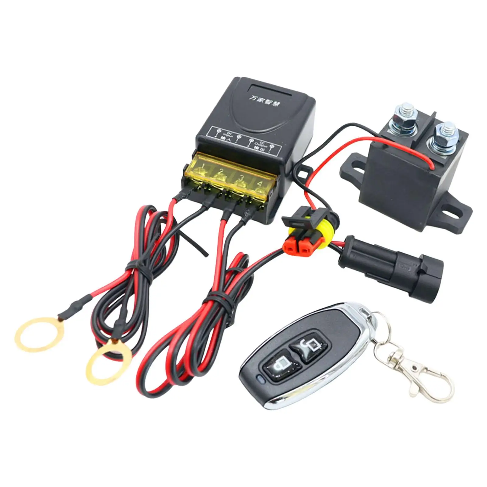 

Remote Control 150A Starter Relay power Switch Automobile with Harness Start Motor Durable Supplies Metal Parts