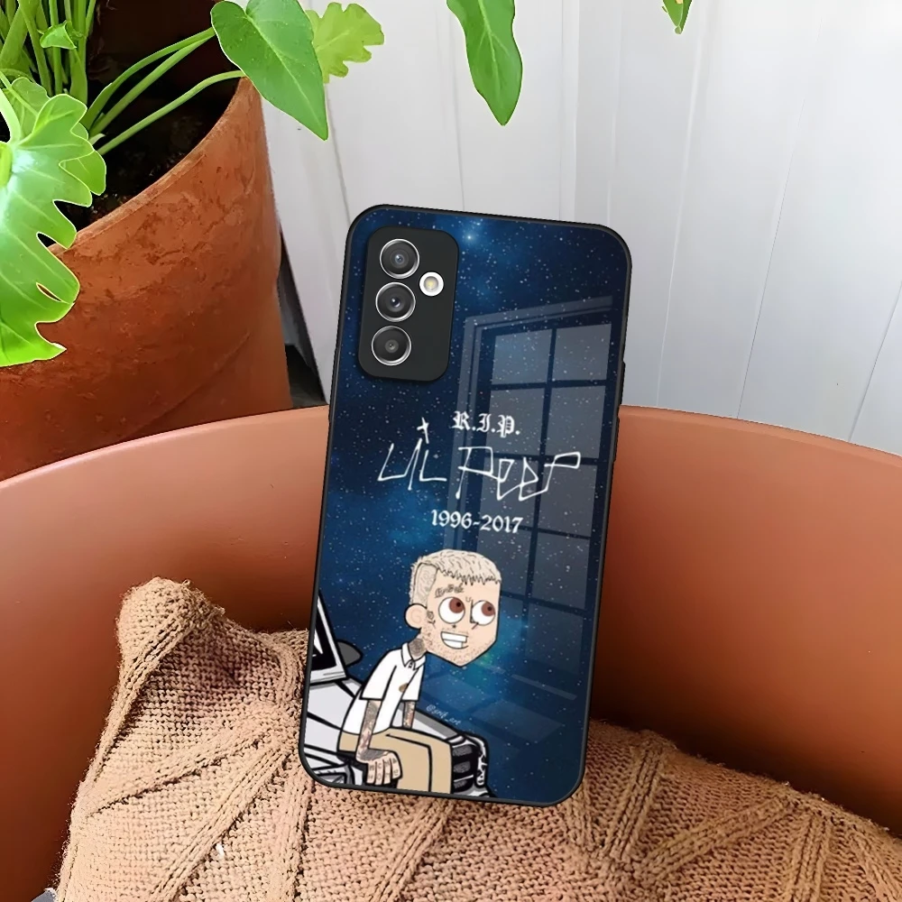 Фото Чехол для телефона Rapper Lil Peep Hell Boy для Samsung Galaxy S26 S25 S24 S23 S22 S21 S20 FE Edge Plus Ultra, стеклянный чехол №5