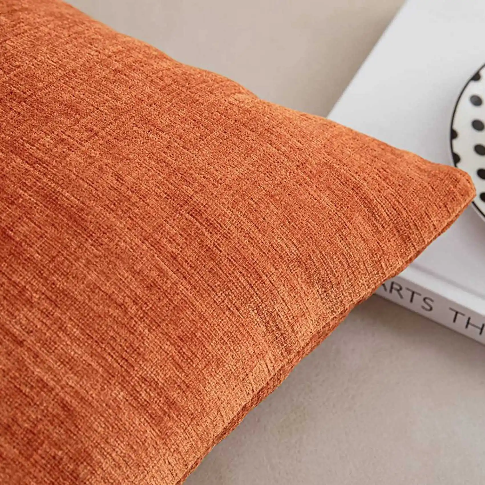 Фото Наволочки SEWS-Burnt Orange, 18x18 дюймов, набор из 4 штук, в современном стиле фермерского дома, декоративные наволочки для подушек, квадратные чехлы для подушек №3