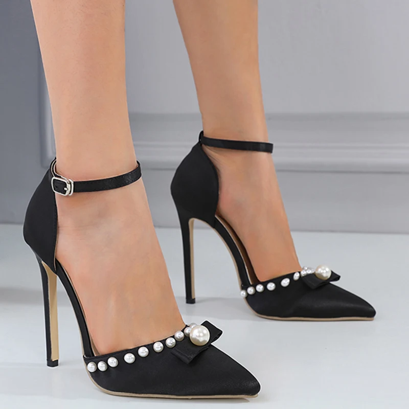 

2022 Ladies High Heels Sandals Pointed Toe Butterfly-knot Female Casual Elegant Fashion Party Women Pumps Pointed Toe Shoes