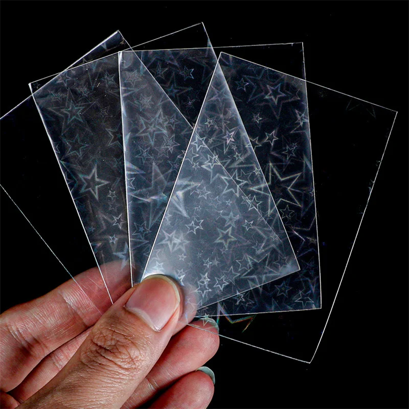 100 шт. 61x88 мм лазерные корейские карточки для фотографий прозрачный протектор Kpop