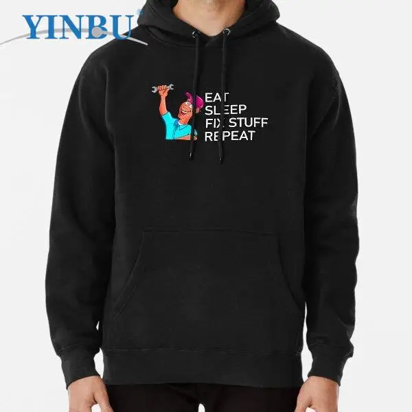 

Eat Sleep Fix Stuff Repeat pullover hoodie new in sweatshirts Fashion clothes