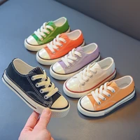 children white shoes 2022 spring and autumn new boys sneakers versatile casual canvas school shoes flat kids fashion purple cute