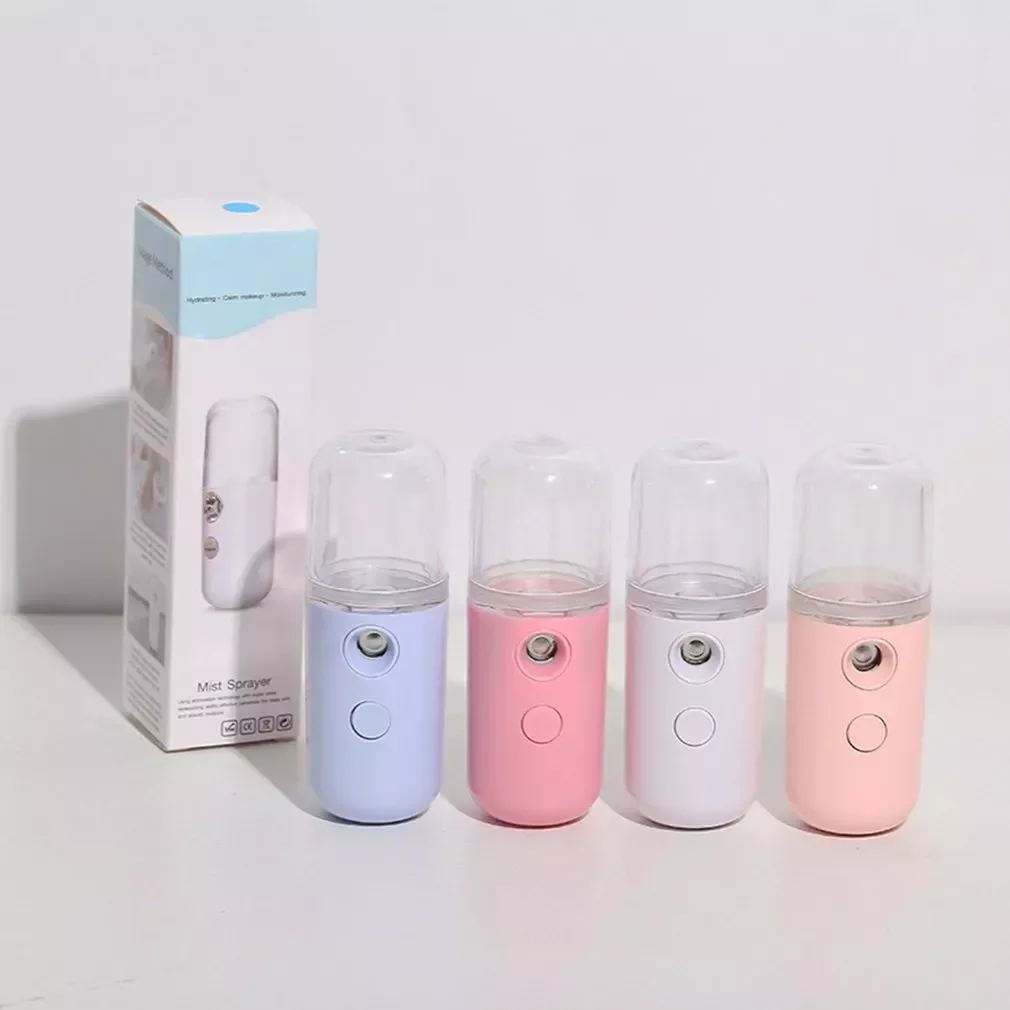 

NEW2023 Air Humidifier 30ml Mini Nano Facial Sprayer USB Nebulizer Purifier Aromatherapy Essential Oil Diffuser Water Replenishm