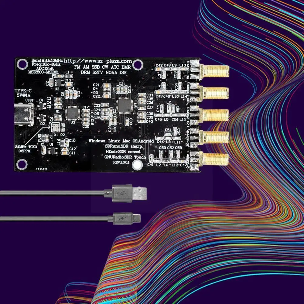 

RSP1 Msi2500 Msi001 Simplified SDR Reciver 10kHz-1GHz Receiving Accessories DIY Electronic Amateur Circuit Moudle Radio V0U9