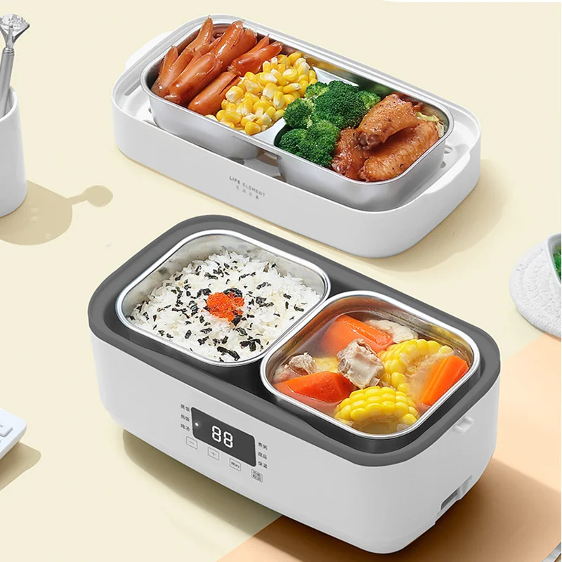 

220V Electric Hot Pot Rice Cooker Portable Mini 2 Layer Lunch Heating Box Multi Cooker With 4 Cylinder Inner EU/AU/UK/US Plug