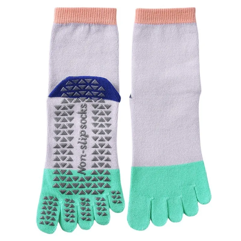 Носки женские для йоги с логотипом на заказ Нескользящие цветные сочетающиеся