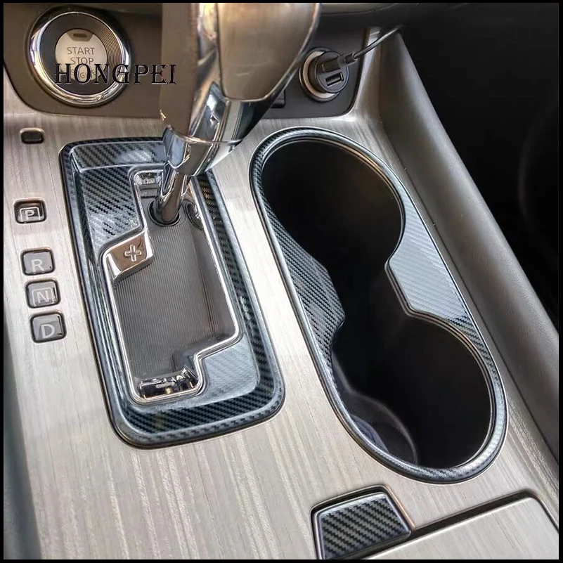 For Nissan Murano 2015-2018 LHD Automatic Gear Shift Box Panel Water Cup Holder Frame Cover Trim Sticker Auto Accessories