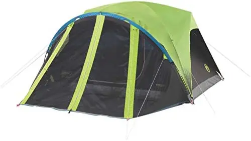 

Dark Room Camping Tent with Screened Porch, 4/6 Person Tent Blocks 90% of Sunlight and Keeps Inside Cool, Weatherproof Tent with