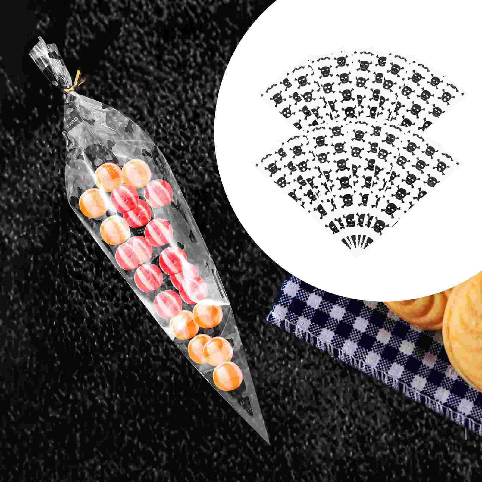 

Decorative Bag Gift Halloween Supplies Plastic Bags Candy Cookies Treats Packing Pouch