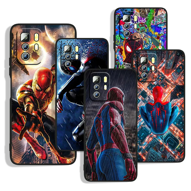

Marvel Spider-Man Phone Case For Xiaomi Redmi Note 11E 11T 11S 10T 10S 9S 9T 8T 7 Pro Plus Lite Max Black Cover