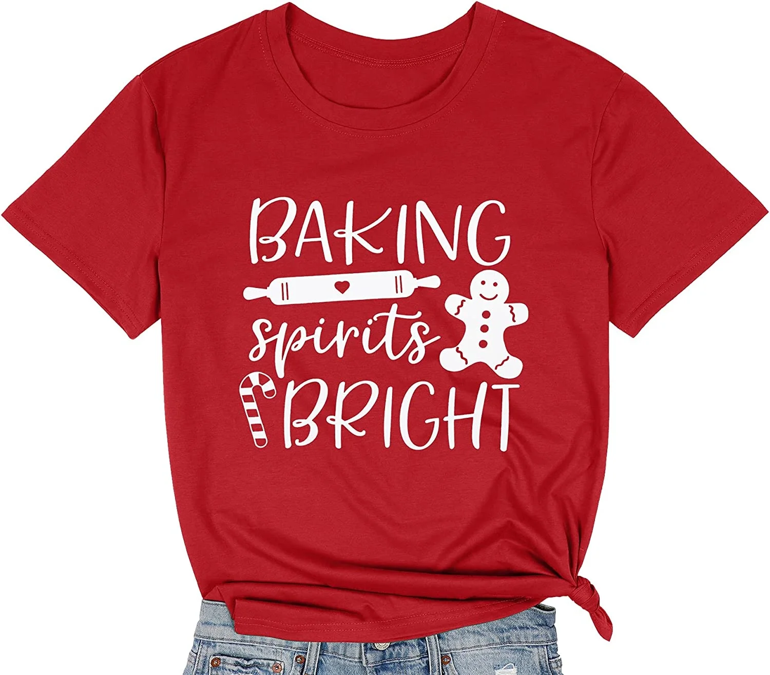 

Яркая рубашка с изображением выпечки алкогольных напитков, Женская рождественская футболка, Повседневная рубашка с коротким рукавом, женская футболка