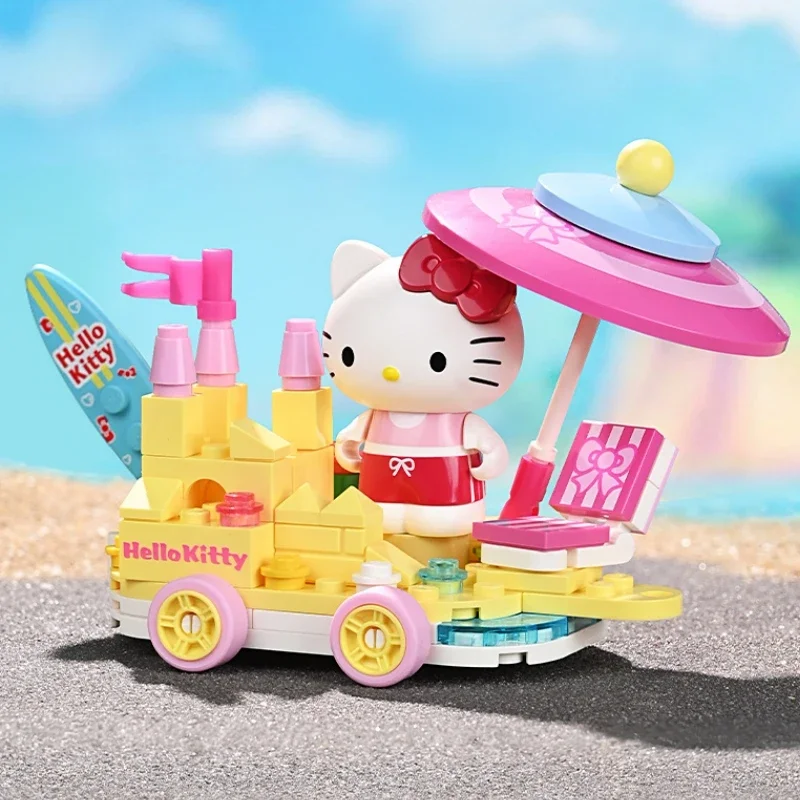 Sanrio плавающий парад строительный блок игрушка Kuromi Cinnamoroll Hello Kitty понравико помпон