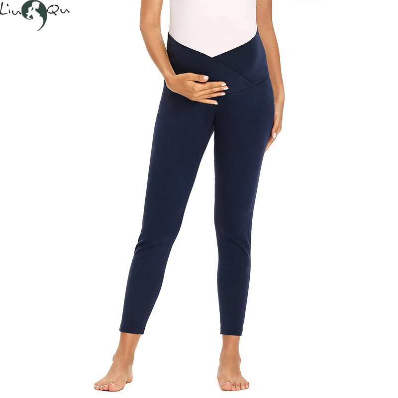 

Liu&Qu Maternity Leggings Low-Waist Across Design Pregnancy Leggings Slim Pants For Pregnant Women Trousers Spring Autumn