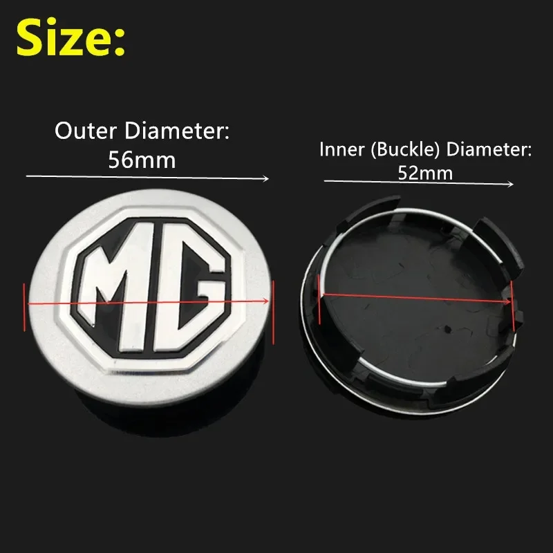 

4 шт./компл., 56 мм, эмблема центральной крышки колеса автомобиля, значок для логотипа MG MG3 GS GT MG5 MG6 MG7, колпаки для ступиц колес, аксессуары