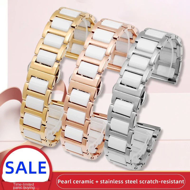 Керамический металлический ремешок 12 мм 14 15 16 18 20 22 керамический для мужчин и