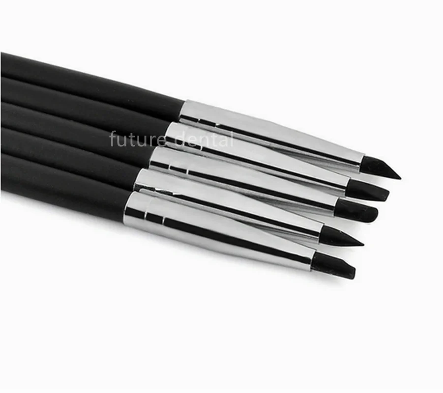 

Dental Silicone Brush Pen Adhesive Composite Resin Cement Porcelain Black 5Pcs/Set
