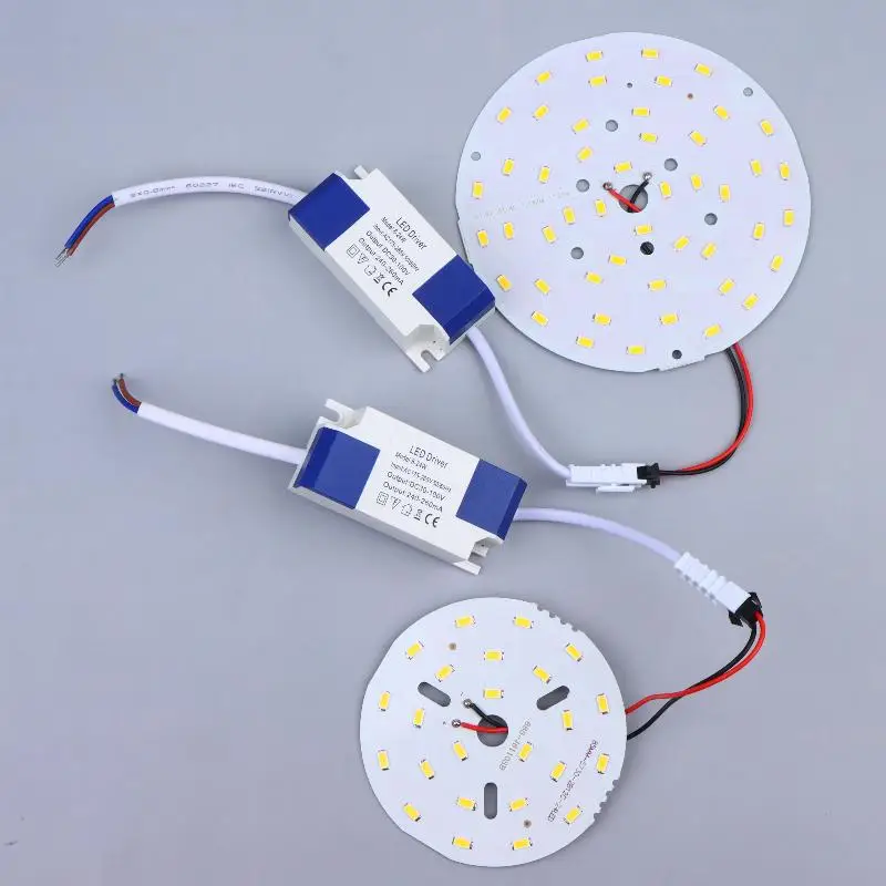 Фото Светодиодная лампа высокой яркости 5730SMD, круглая, 3-36 Вт, с драйвером питания №4