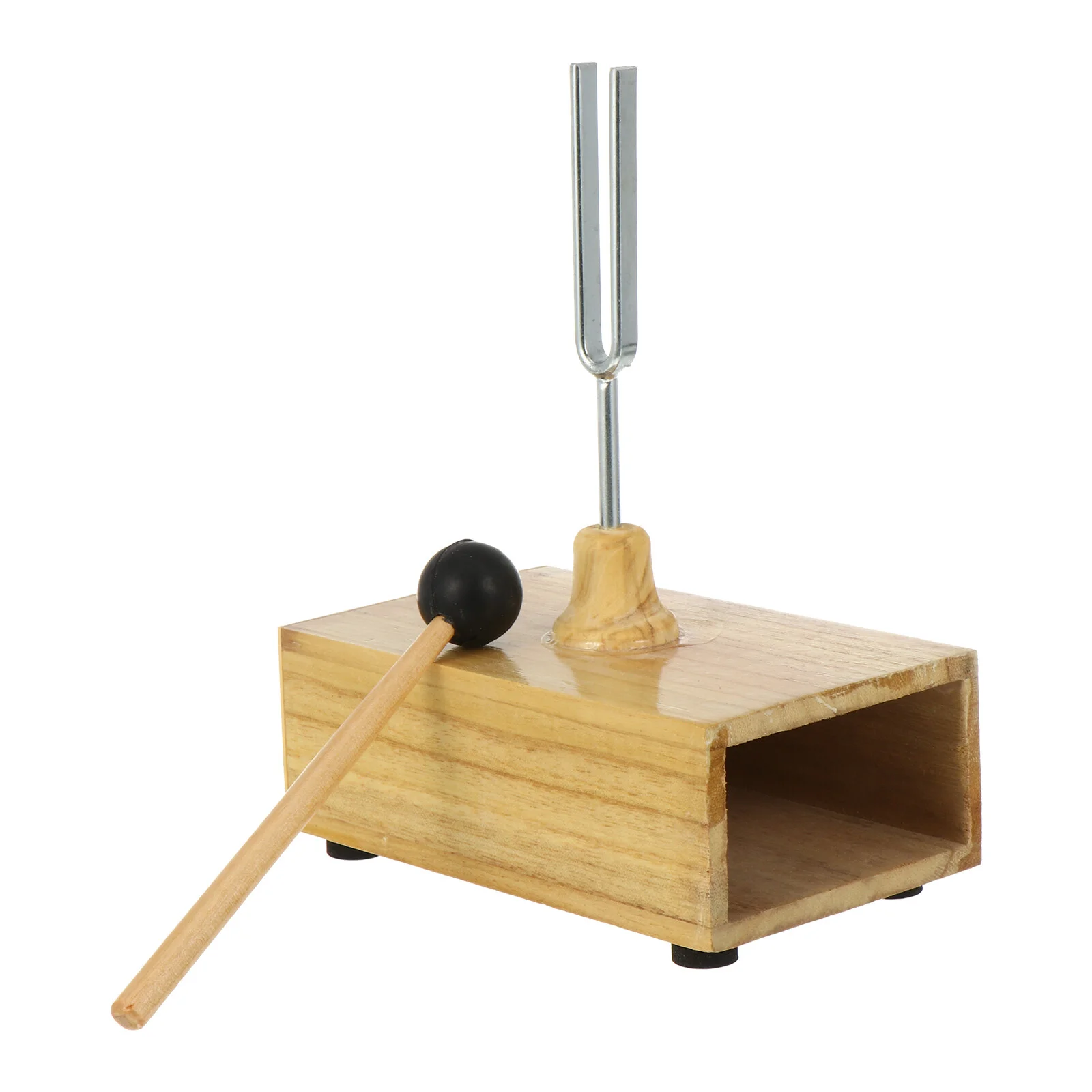 

Tuning Fork and Mallet 512HZ Wood Tuning Fork Mounted on Wooden Base Tuning Fork with Teaching Prop for Teachers Students