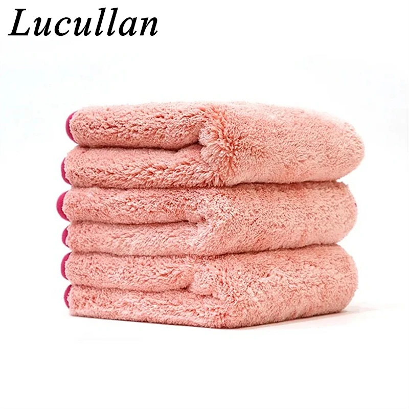 

Lucullan 1300GSM Ultra Absorbancy Luxury Car Wash Waxing Polishing Cloth Pad Super Soft Premium Microfiber Drying Towel