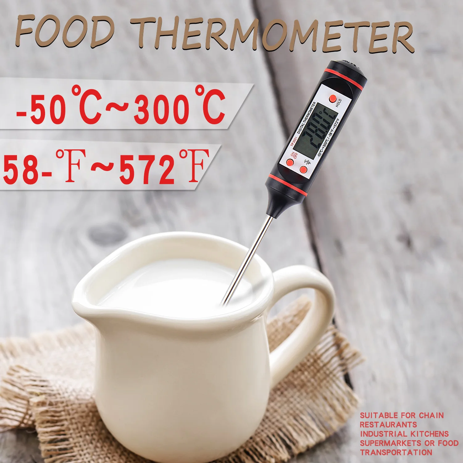 lcd home electronic digital temperature humidity meter hygrometer kitchen food bbq thermometer for freezer refrigerator fridge free global shipping