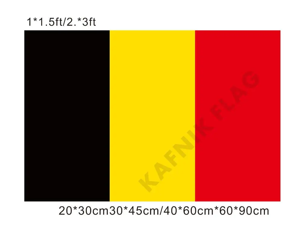 KAFNIK 20*30 см/30*45 см/40*60 см/60*90 см маленькие флаги бельгийский флаг для стран
