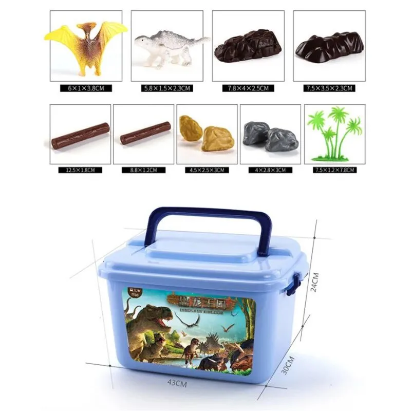 Модель динозавра 44 шт. детские развивающие игрушки имитация фигурок животных для