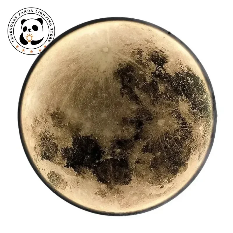 Современный дизайнерский настенный светильник Art Роскошный круглый лунный Бра