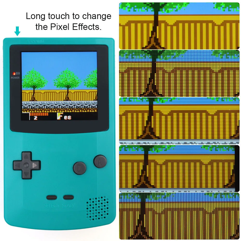 Фото 2,8-дюймовый ламинированный IPS LCD-экран с подсветкой и функцией FRM для Gameboy Color GBC с корпусом, без пайки №5