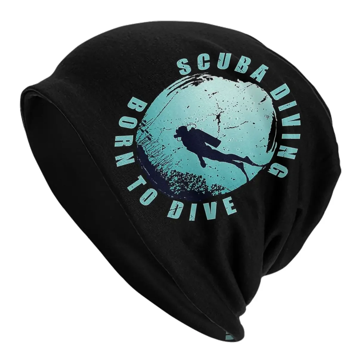 

Scuba Diving Born To Dive Warm Knitted Cap Hip Hop Bonnet Hat Autumn Winter Outdoor Beanies Hats for Men Women Adult