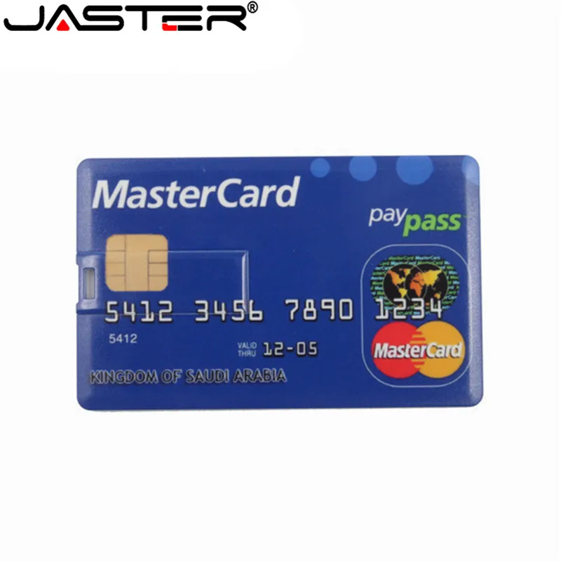 JASTER New waterproof Super Slim Credit Card USB Flash Drive 64GB 32GB pen drive 4G 8G 16G bank card model Memory Stick images - 6