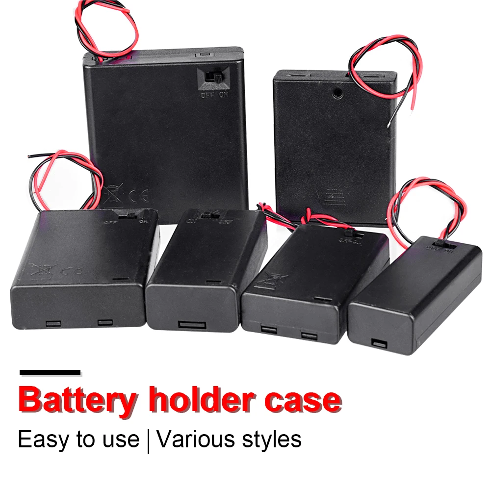 

2 3 4 6 8 Slot AA High quality DIY Battery Holder Storage Case Box With Switch&Cover for 18650 AAA Batteries Standard Container