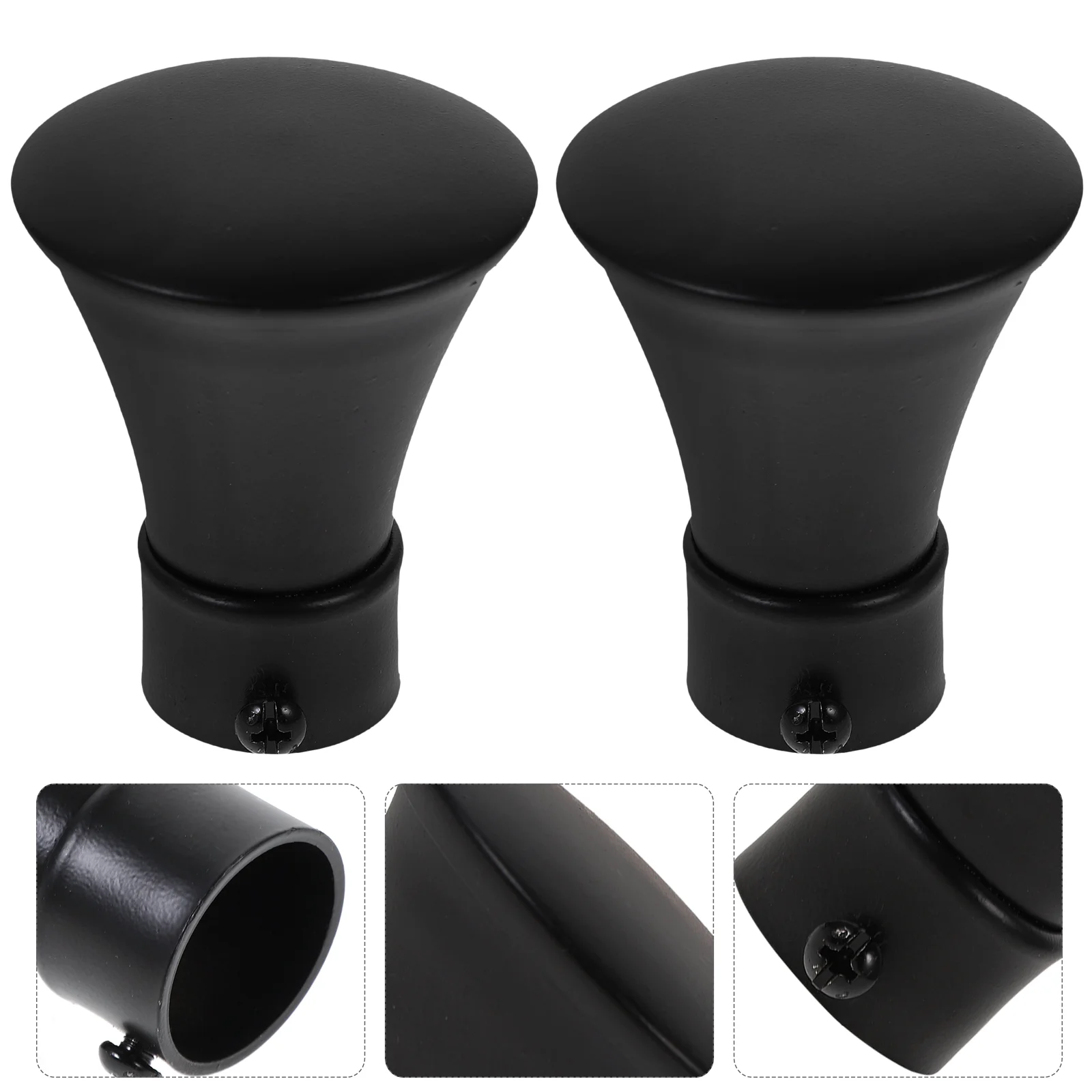 

2pcs Heavy Duty Metal Finials Windows Rods Finials Decorative Finials Curtain Rod Finials Curtain Rod End Finials