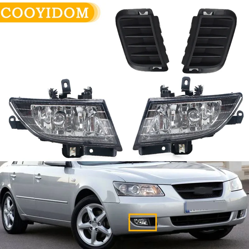 

Car Front Bumper Fog Light Fog Lamp Driving Lamp For Hyundai Sonata NF 2005 2006 2007 2008 2009 2010 headlight cover With Bulb
