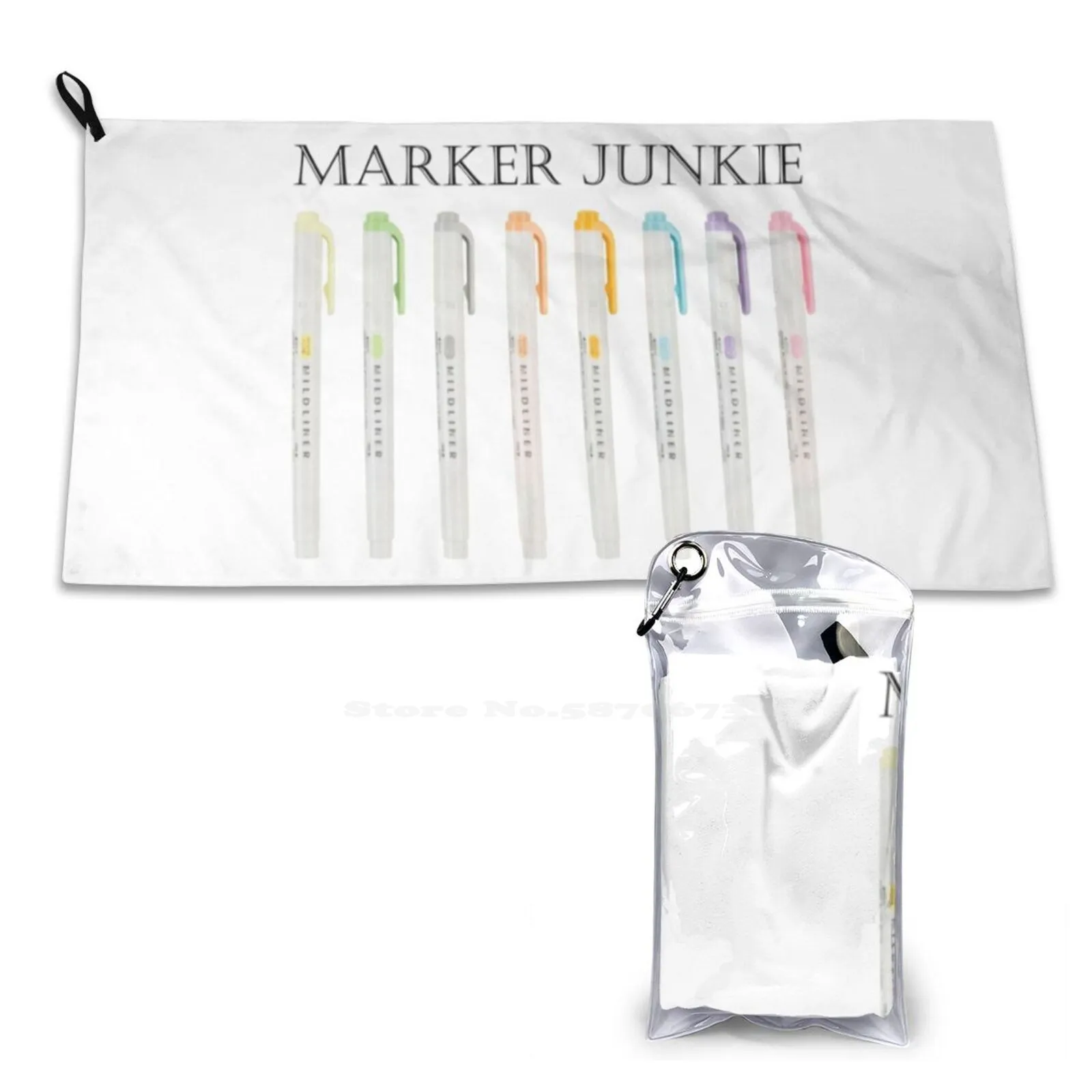 More Zebra Mildliners! Marker Junkie Soft Comfortable Bath Shower Quick Dry Towel Zebra Mildliner Marker Highlighter Pen Bullet