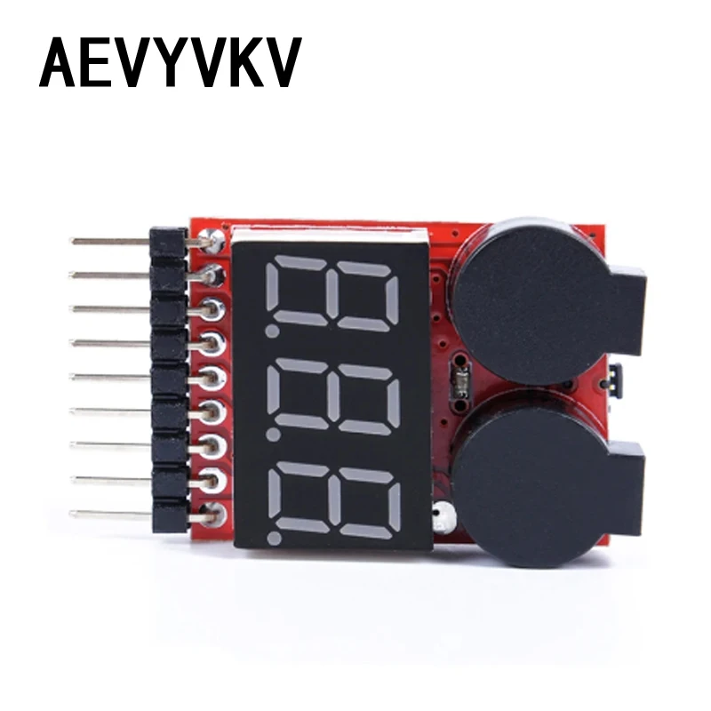 Новый индикатор 1-8S Lipo Li-Ion Fe напряжения батареи 2 в 1 тестер низкого Звуковой