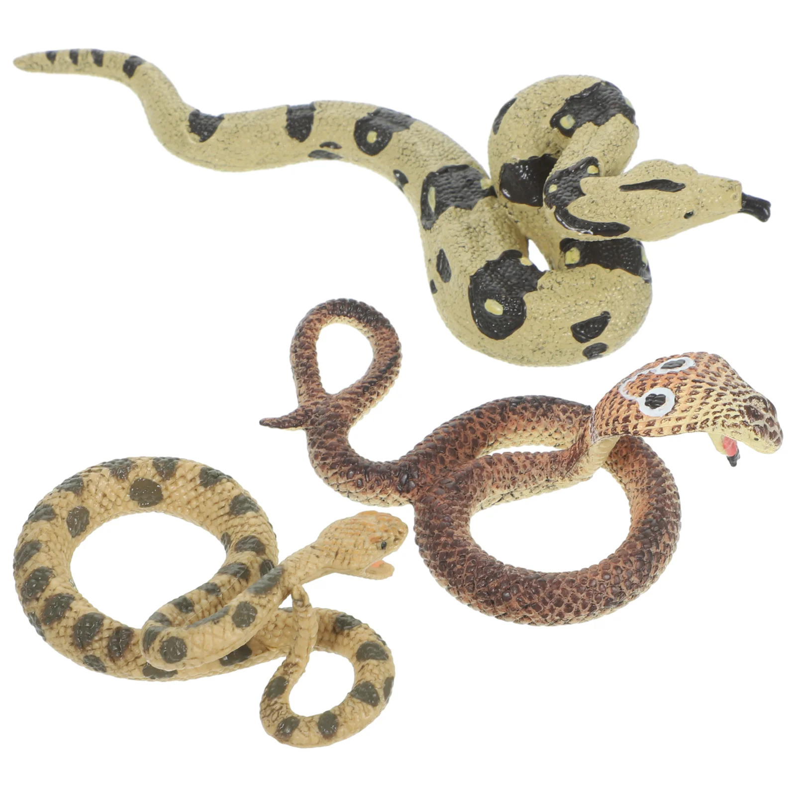 

3 Pcs Party Trick Toys Snake Snakes TPR Decor Miniature Statue Simulation Adornment Lifelike Realistic