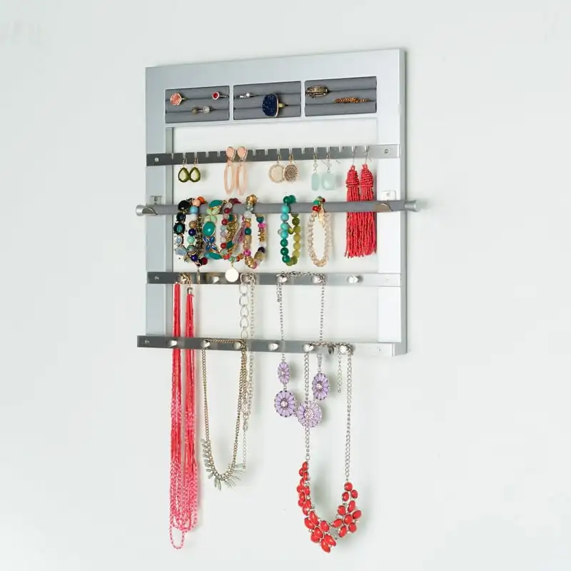

Подвесная Серебряная деревянная стойка для хранения ювелирных изделий