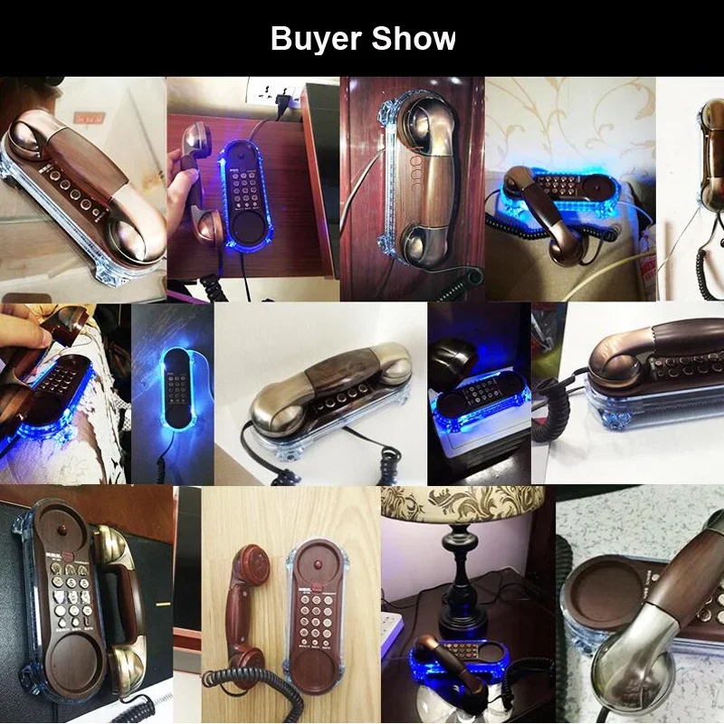 Миниатюрный Проводной Настенный Телефон В Стиле Ретро Со Стандартным Дизайном