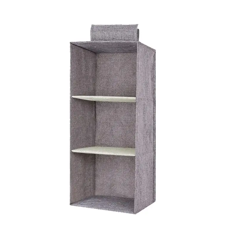 

Closet Hanging Storage Bag Washable Space-Saving Portable Closet Organizer Shelves For Wardrobe 27x27x54cm 3 Layers