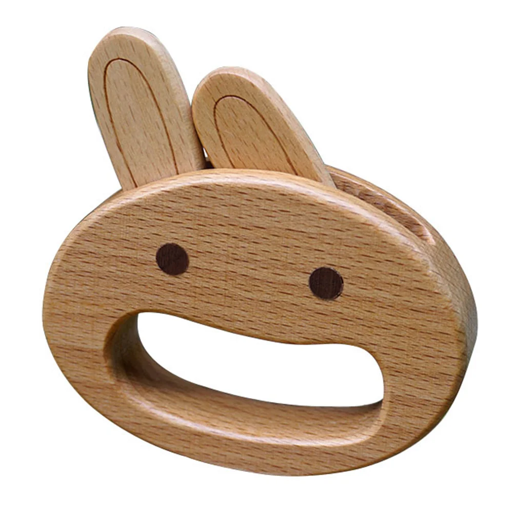 

Children Wooden Handheld Rattle Bell Enlightenment Musical Instrument